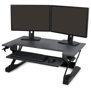 ERGOTRON WorkFit-TL Sitz-Steh-Schreibtisch-Arbeitsplatz schwarz max. Belastung 18kg.