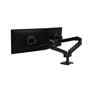 Ergotron LX Pro Monitor Tischhalterung - für 2 LCD-Displays - nebeneinander - Schwarz