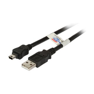 EFB USB2.0 Kabel A-Mini B (5polig),St.-St.,1.8m,sw,Premium