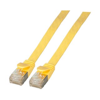 EFB RJ45 Flachpatchkabel U/FTP, Cat.6A, PVC, 3m, gelb
