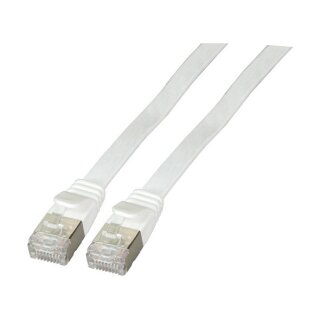 EFB RJ45 Flachpatchkabel U/FTP, Cat.6A, PVC, 5m, weiß