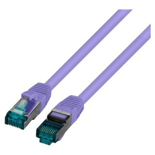 EFB RJ45 Patchkabel S/FTP Cat6A LSZH Violett Laenge 0,25m 4x2xAWG27/7 nach TIA/EIA568B geschirmt Uebertragungsstandards 10Gbit