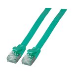 EFB RJ45 Flachpatchkabel U/FTP Cat.6A PVC 0.25m grün