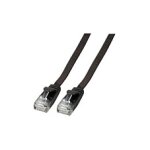 EFB RJ45 Flachpatchkabel U/UTP, Cat.6A, PVC, 1.5m, schwarz