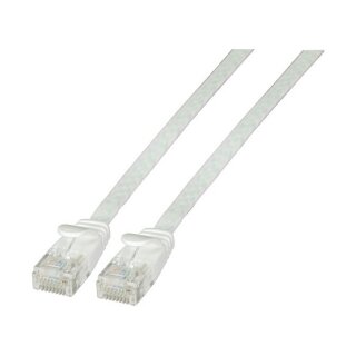 EFB RJ45 Flachpatchkabel U/UTP, Cat.6A, PVC, 1m, weiß
