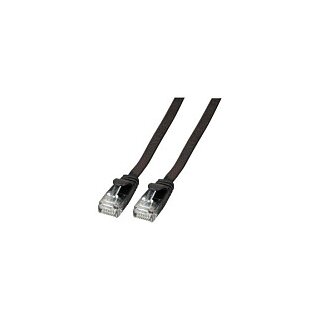 EFB RJ45 Flachpatchkabel U/UTP, Cat.6A, PVC,2.0m, schwarz