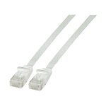 EFB RJ45 Flachpatchkabel U/UTP, Cat.6A, PVC, 5m, weiß