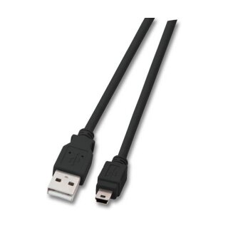 EFB USB2.0 Kabel A-Mini B (5polig),St.-St.,0.5m,sw,Classic