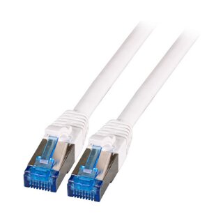 EFB RJ45 Patchkabel S/FTP Cat6A Superflex LSZH WEISS Laenge 5m 10Gbit 500MhZ 100 Prozent Kupfer mit Cat 7 Rohkabel