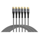 EFB USB-C Kabelset 100W PD 3.0 5A E-Marker Chip 0,5+1+2m gra