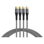 EFB USB-C Kabelset 100W PD 3.0 5A E-Marker Chip 2x2M grau