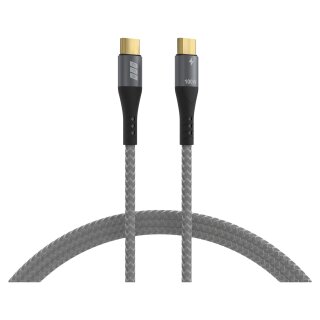EFB USB-C Kabel 100W PD 3.0 5A E-Marker Chip 2m grau