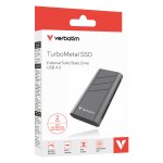 2TB Verbatim USB 4.0 Typ-C TurboMetal Metall