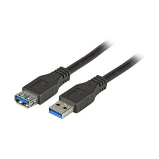EFB USB3.0 Verlängerungskabel A-A,St-Bu,1.8m,schwarz,Premium
