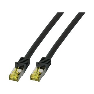 EFB RJ45 Patchk. S/FTP Cat.6A LSZH Cat.7 Rohk. 15.00m schwar