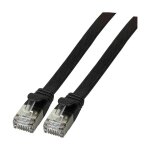 EFB RJ45 Flachpatchkabel U/FTP Cat.6A PVC 0.15m schwarz