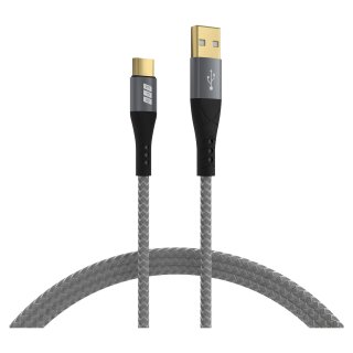 EFB USB-A auf USB-C Kabel 60W QC 3A 2m grau