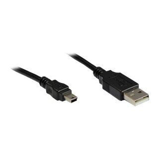 Good Connections USB2.0 Kabel A-Mini B5pol. schw. 0,15m