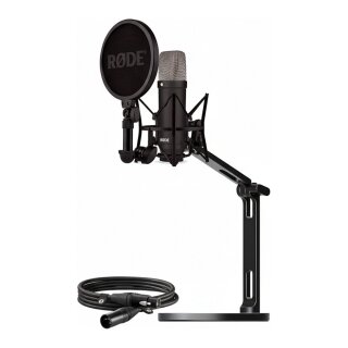 Rode Microphones NT1 Signature +XLR-Kabel+Desktop Studio Arm (schwarz, Bundle)