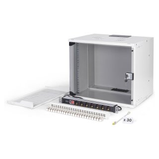 DIGITUS 19" Netzwerk-Set 9HE Wandgehuse und Zubehr grau