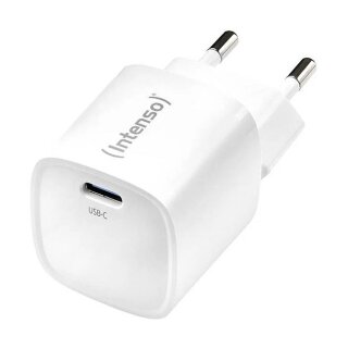 Intenso Power Adapter W30C² GaN, weiß UBS-C-Ladeadapter mit 30 Watt Ladeleistung, Leichtes und handliches Design