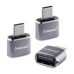 Intenso 3-pack USB Adapter USB-A -> USB-C C480C Aluminium
