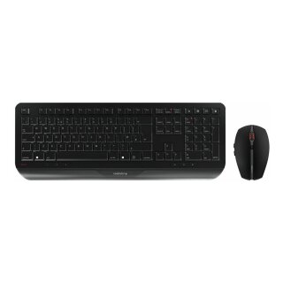 Cherry GENTIX DESKTOP - Tastatur-und-Maus-Set - kabellos - 2,4 GHz - GB - Schwarz (JD-7000GB-2)