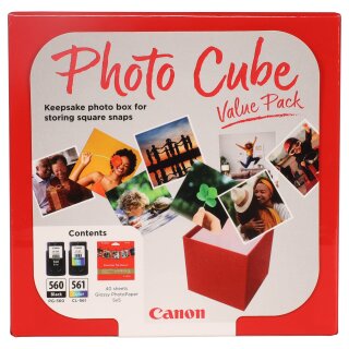 Canon Original Druckerpatronen PG-560 + CL-561 schwarz, color + Fotopapier, 2er-Set