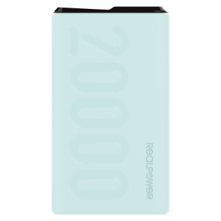 RealPower Powerbank PB-20000 PD light blue
