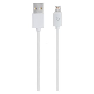 RealPower Lade/Datenkabel USB-A auf Lightning 1m weiß MFI