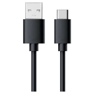 RealPower Datenkabel schwarz USB-A auf USB-C