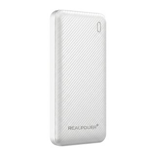 REALPOWER PB-10000 Plus,10.000 mAh,20W,2x USB-A,1x USB-C wei
