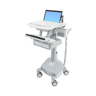 ERGOTRON StyleView Laptop-Wagen LiFe-Antrieb 1 Schublade EU bis 43,9cm 17,3Zoll 9,1kg.Anhebung 51cm ?40 Ah Power System