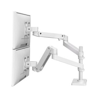 Ergotron LX Pro - Befestigungskit (Doppelarm) - für 2 LCD-Displays - Aluminium - weiß - Bildschirmgröße: bis zu 61 cm (bis zu 24 Zoll)