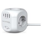 RealPower Steckdosenwürfel PowerBox 431 + 3xUSB-A /...