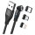 RealPower Magnetic cable 3 Amp,1m,schwarz mit Adaptern