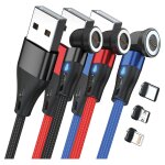 RealPower Magnetic cable 3 Amp Set,1m,3 Kabel mit Adaptern