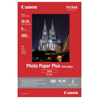 Canon SG-201 Fotopapier Plus seidenglanz 100x150mm 260 g/m² - 5 Blatt