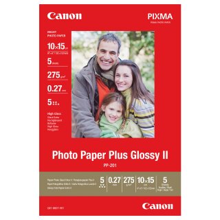 CANON PP-201 glnzend Foto Papier 10x15cm 5 Blatt