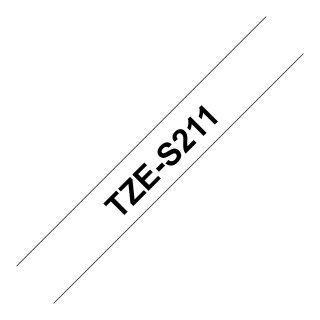 BROTHER P-Touch TZE-S211 schwarz auf weiss 6mm extra gluey