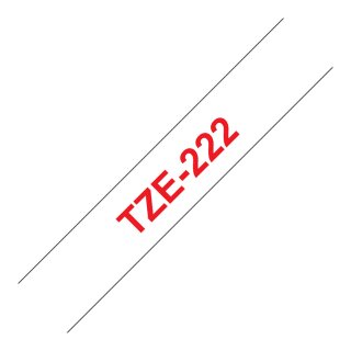 BROTHER P-Touch TZE-222 rot auf weiss 9mm