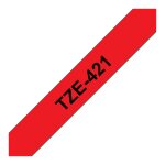 BROTHER P-Touch TZE-421 schwarz auf rot 9mm