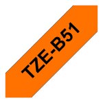 BROTHER P-Touch TZE-B51 schwarz auf neon orange 24mm