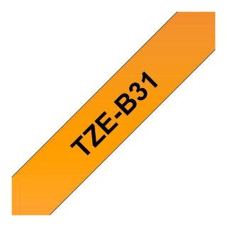 BROTHER P-Touch TZE-B31 schwarz auf neon orange 12mm