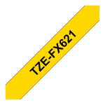 BROTHER P-Touch TZE-FX621 schwarz auf gelb 9mm