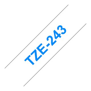 BROTHER P-Touch TZE-243 blau auf weiss 18mm