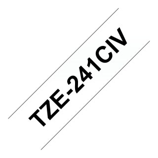 BROTHER Schriftband TZe-241CIV Schwarz auf Wei 18mm x 8m