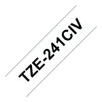 BROTHER Schriftband TZe-241CIV Schwarz auf Wei 18mm x 8m