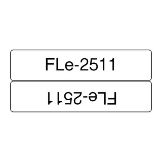BROTHER FLe-2511 FLe-Einzelfhnchen-Etiketten weiss/schwarz 72 St/Kassette fr Brother P-touch D800W, P900W, P950NW