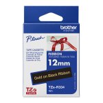 BROTHER P-Touch 12mm black/gold ribbon tape